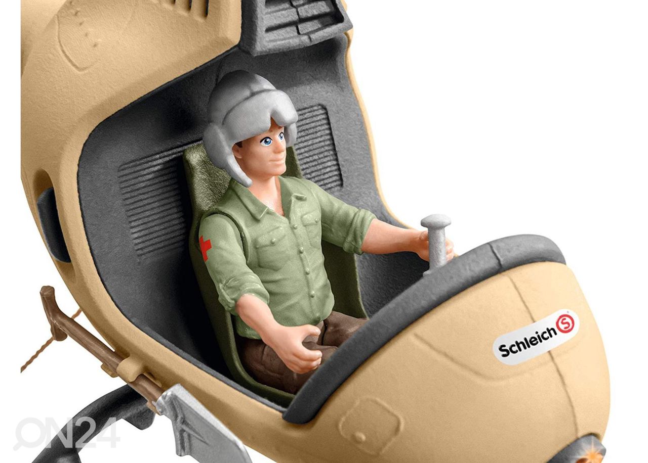 Schleich Wild Life Helikopteriga Loomade Päästmine suurendatud