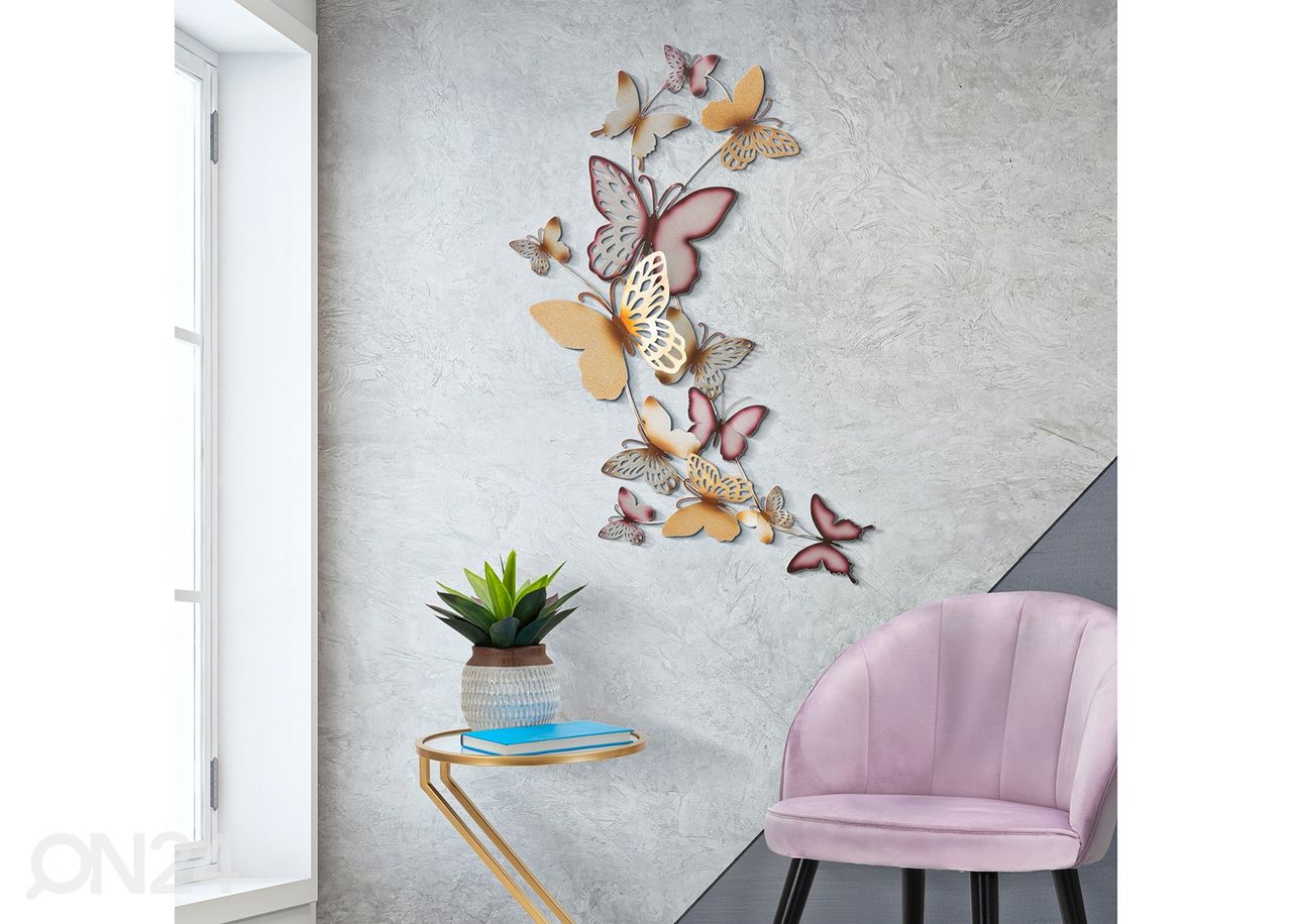 Seinadekoratsioon Butterflies 59,5x111,5 cm suurendatud