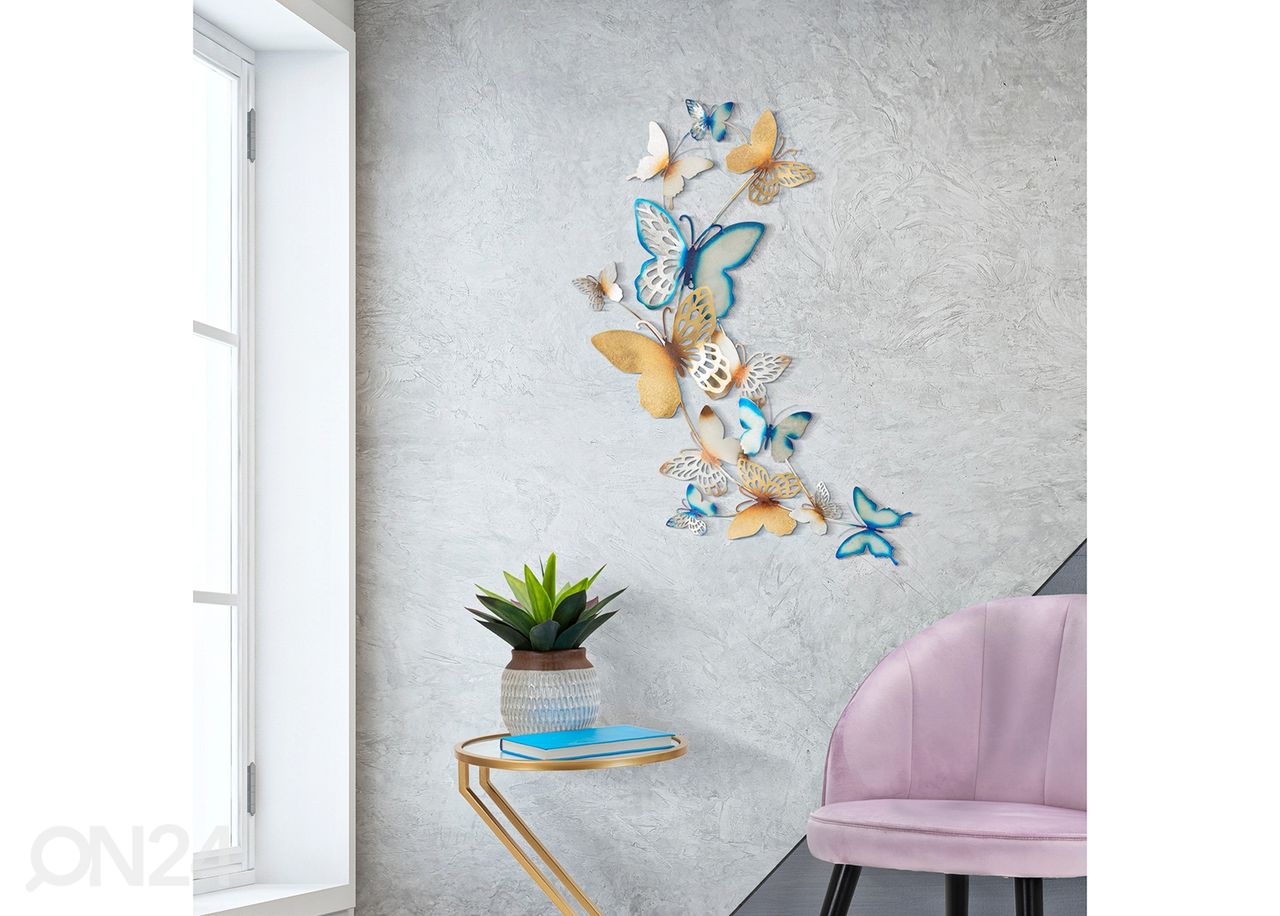 Seinadekoratsioon Butterflies 59,5x111,5 cm suurendatud