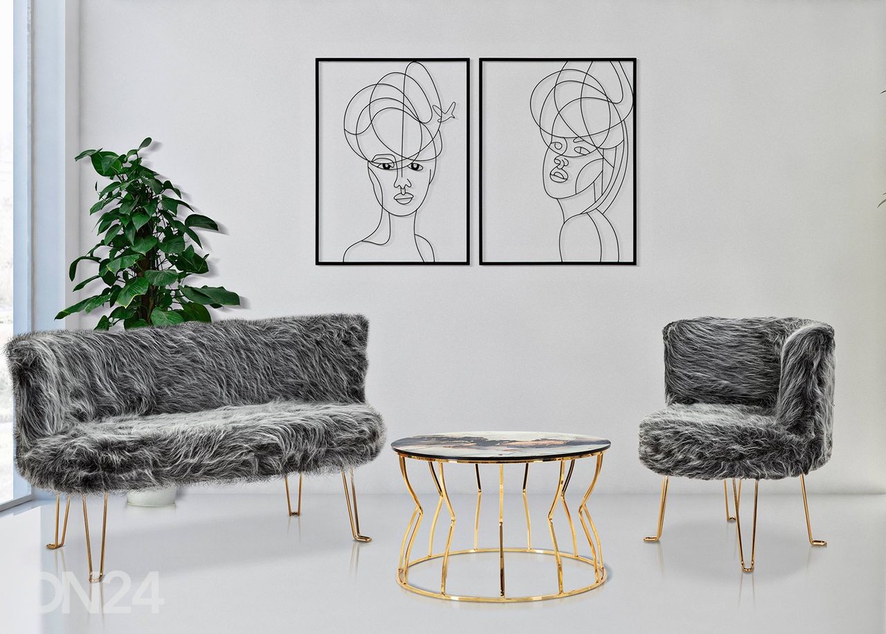 Seinadekoratsioonid Woman 2tk 60x80 cm suurendatud