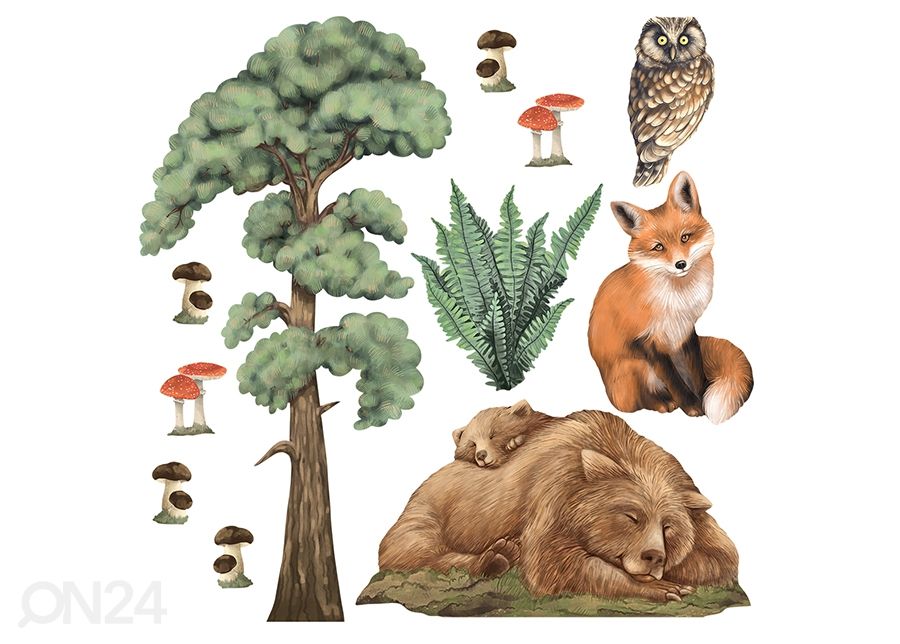 Seinakleebis Forest animals 1 suurendatud
