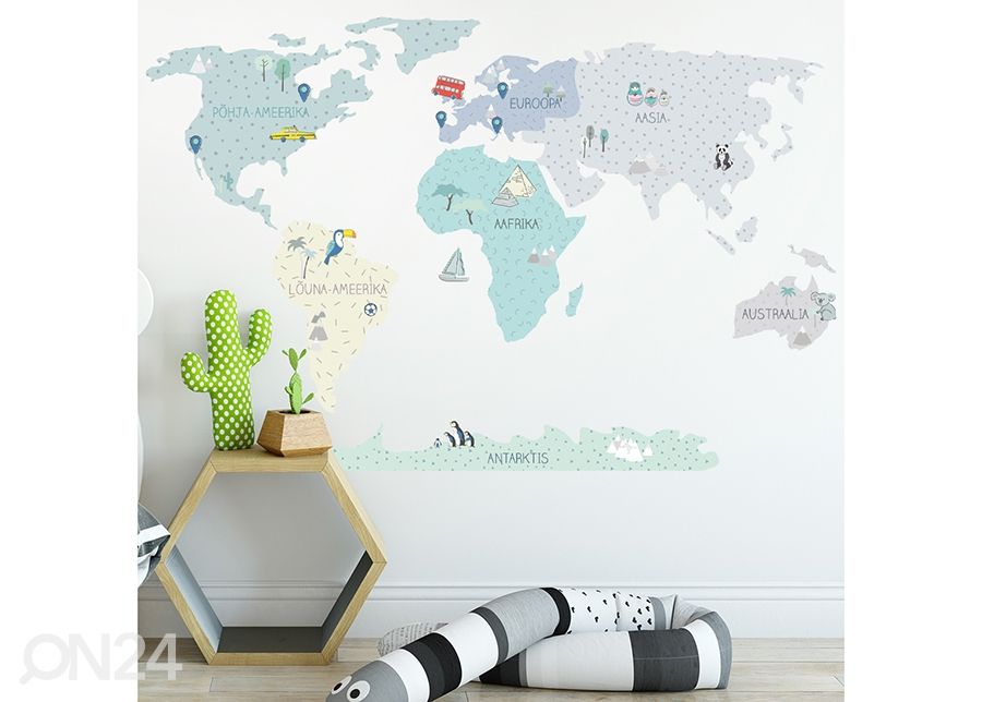 Seinakleebis Maakaart L eesti keeles, mint suurendatud