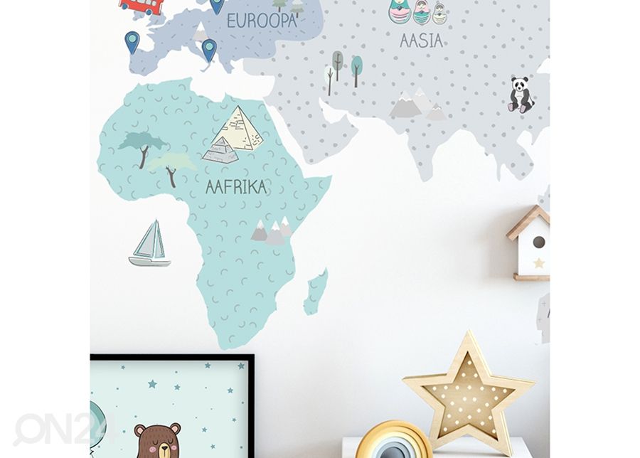 Seinakleebis Maakaart L eesti keeles, mint suurendatud