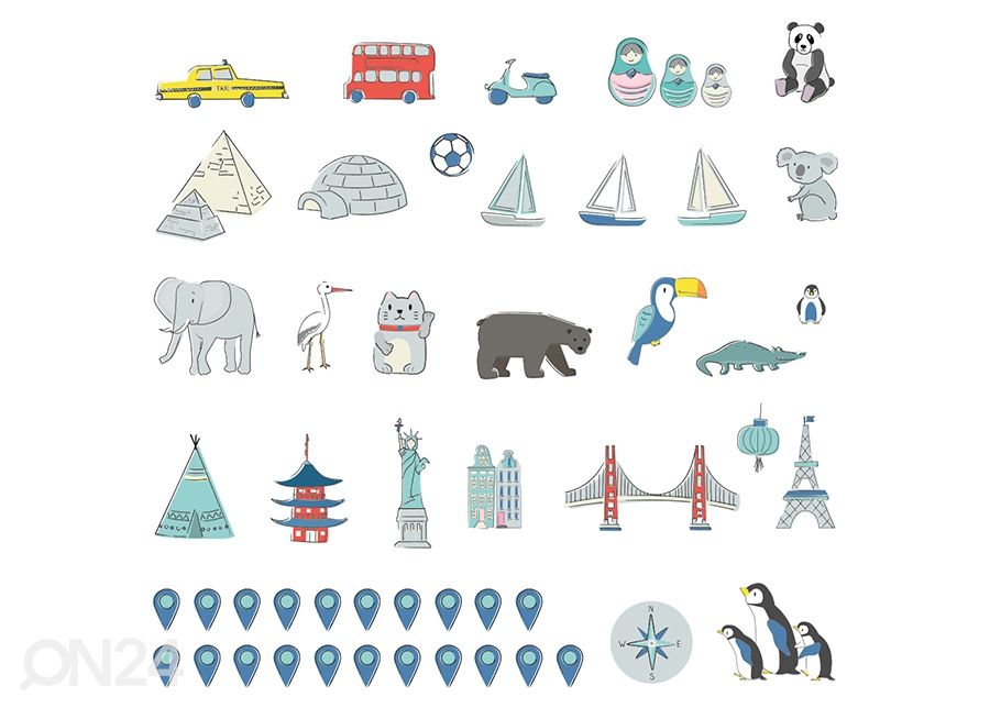 Seinakleebis Maakaart L eesti keeles, mint suurendatud