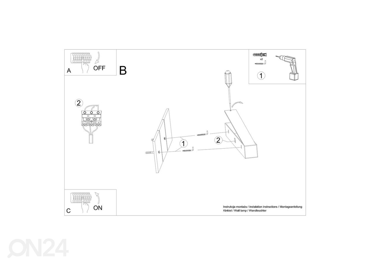 Seinalamp PINNE 150 suurendatud