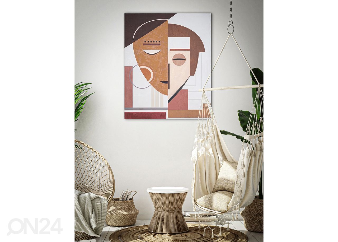 Seinamaal Ethnic Face 60x80 cm suurendatud