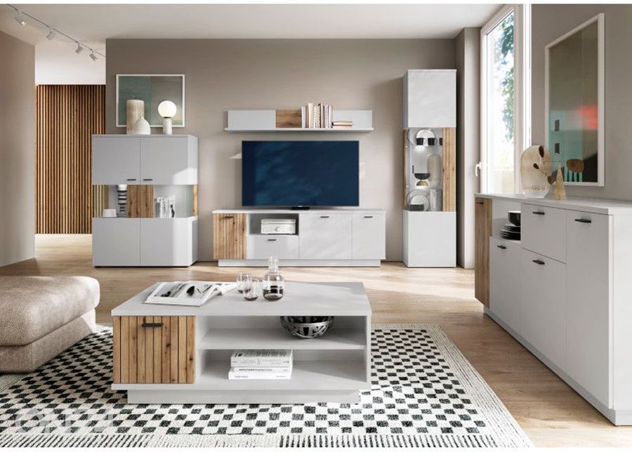 Seinariiul Alverno 160 cm, helehall/tamm suurendatud
