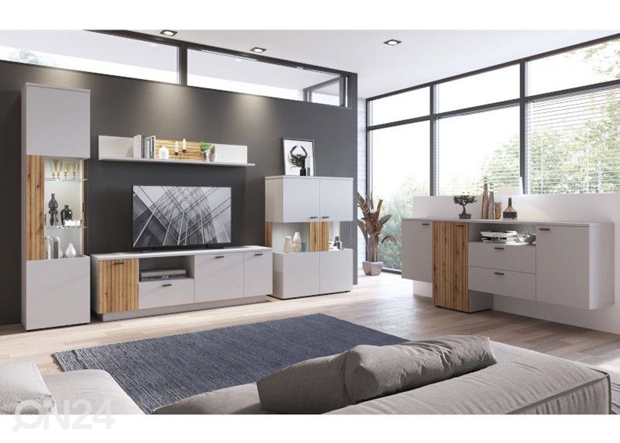 Seinariiul Alverno 160 cm, helehall/tamm suurendatud