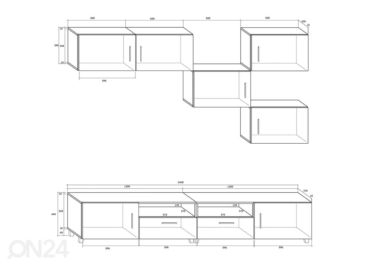 Sektsioon 240 cm suurendatud