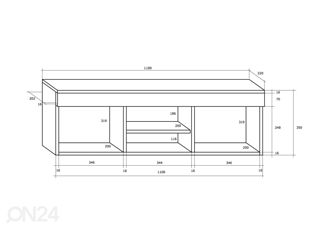 Sektsioon Cobh 240 cm suurendatud