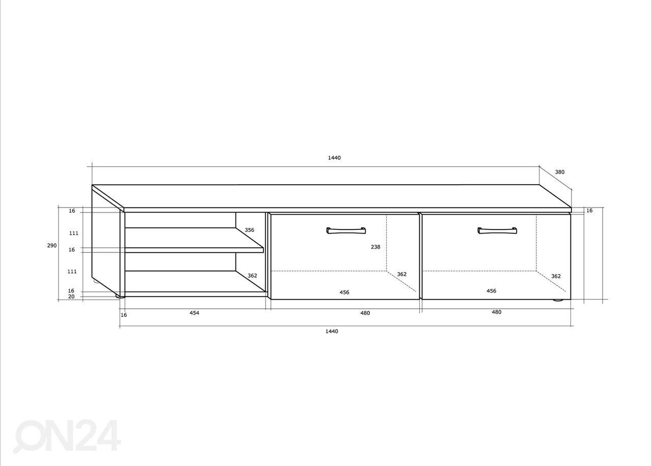 Sektsioon Jameson 240 cm suurendatud