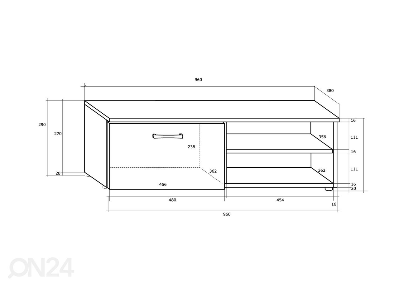 Sektsioon Jameson 240 cm suurendatud