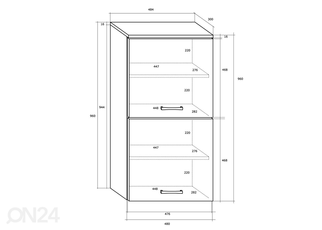 Sektsioon Jameson 240 cm suurendatud