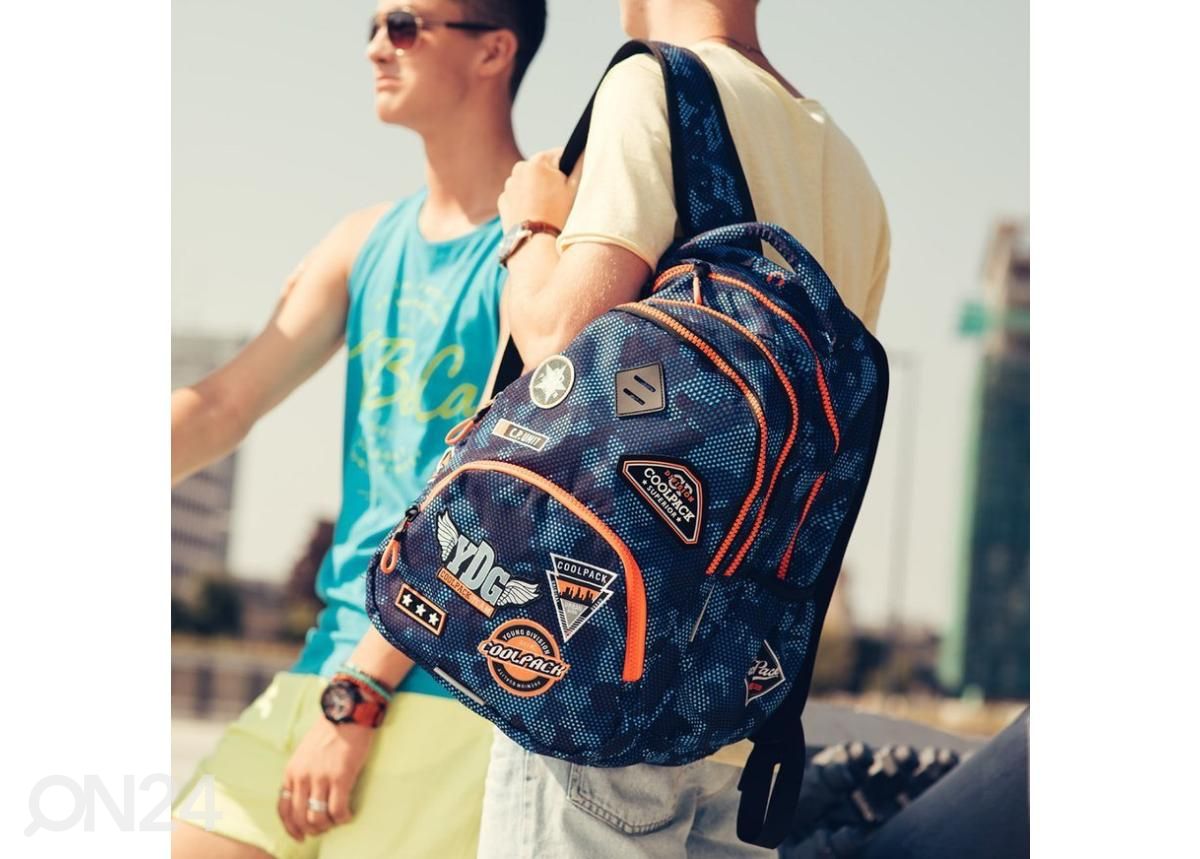 Seljakott CoolPack Bentley Badges B tumesinine 30 L suurendatud