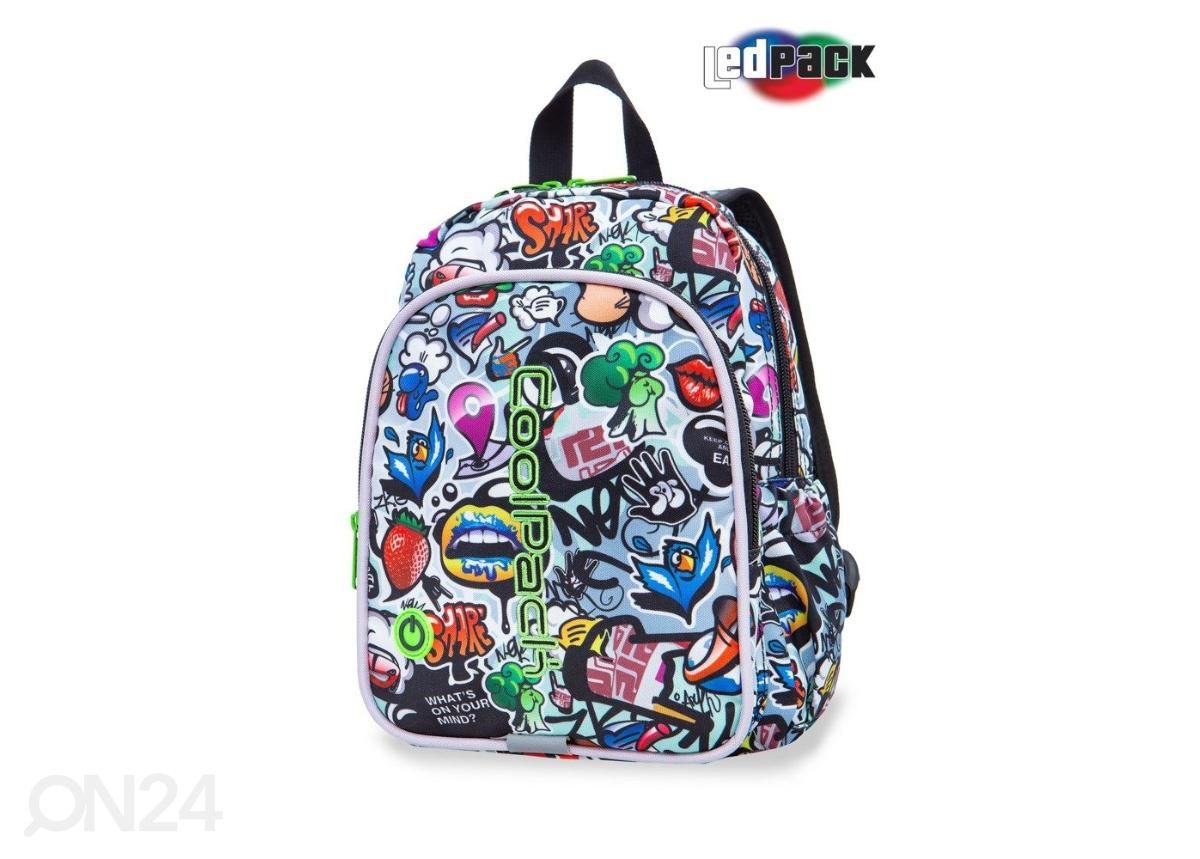 Seljakott CoolPack Bobby Lastele LED Graffiti 8L suurendatud