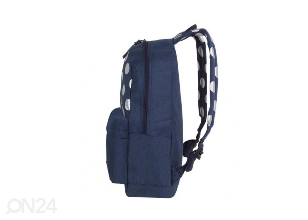 Seljakott CoolPack Street noorukile sinine täppidega 26L suurendatud