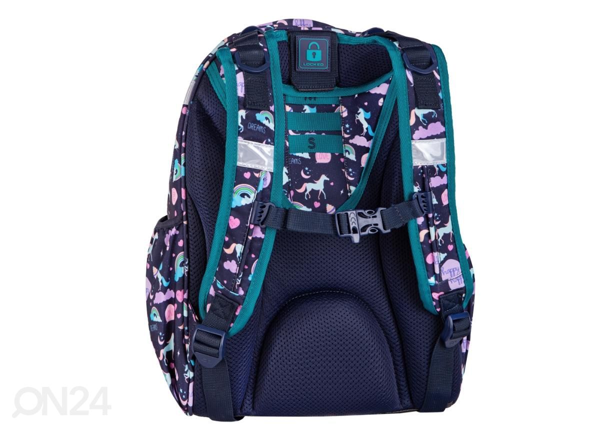 Seljakott CoolPack Turtle Happy Unicorn 25 L suurendatud