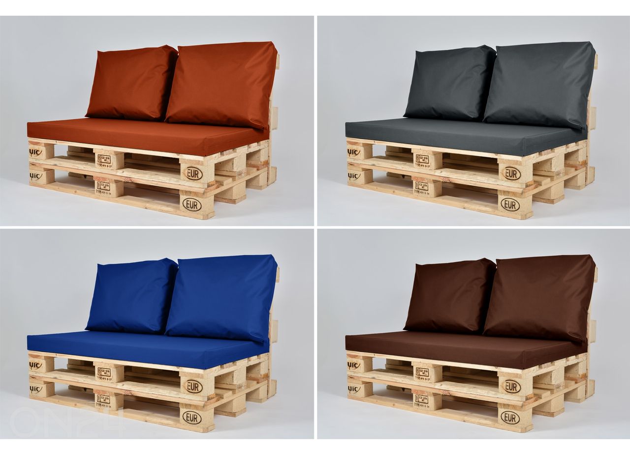 Seljatoepadjad euroalusele Active 60x50 cm, 2 tk suurendatud