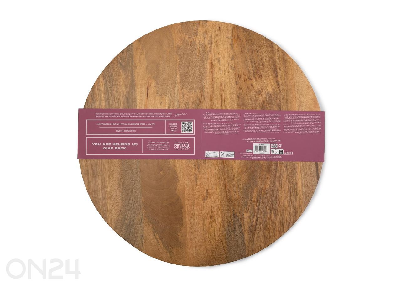 Serveerimisalus Jamie Oliver Big love all-rounder board Ø 38 cm suurendatud