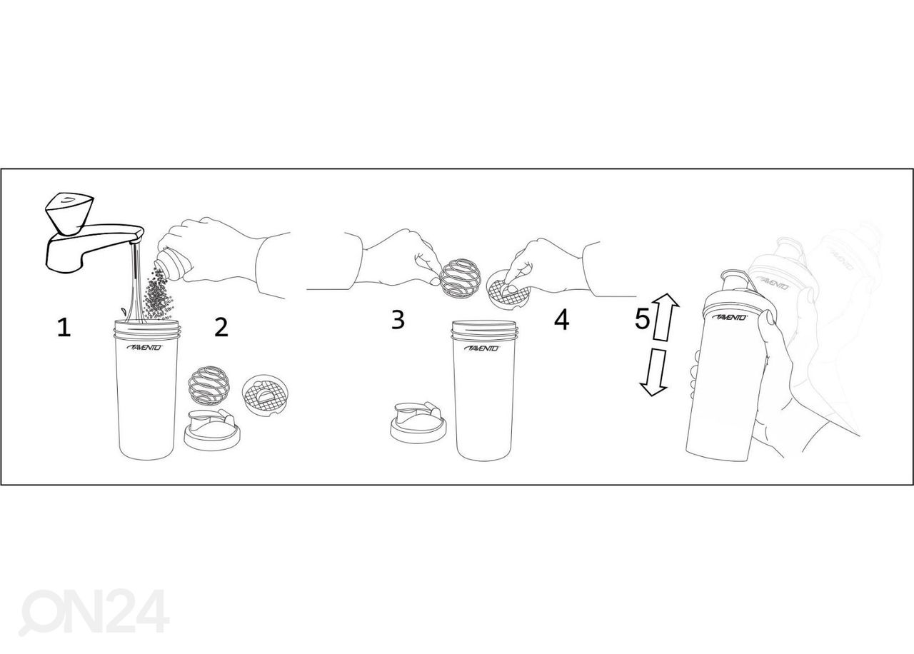 Shaker 0,4 L Avento suurendatud