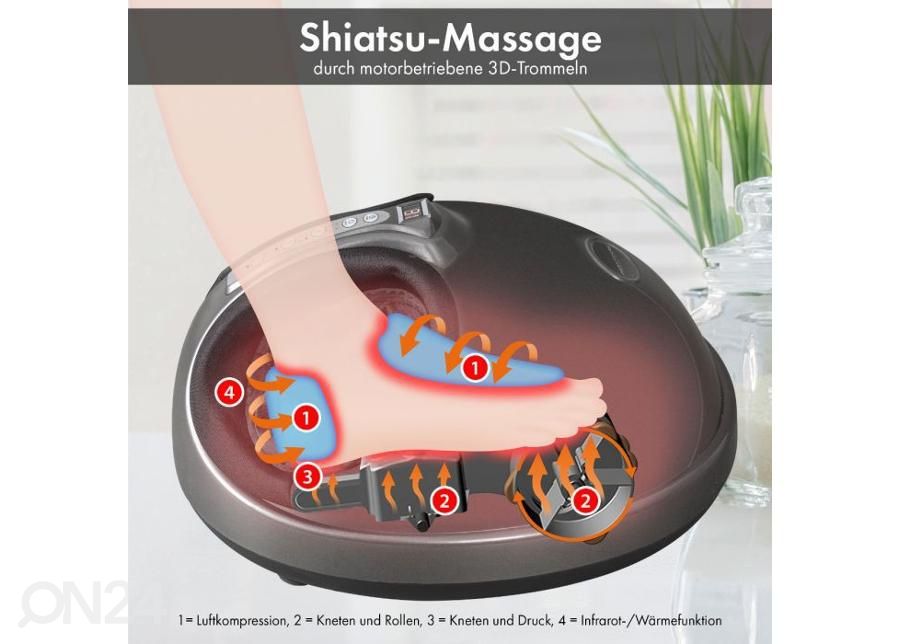 Shiatsu jalamassaažiseade Proficare PCFM3099 suurendatud