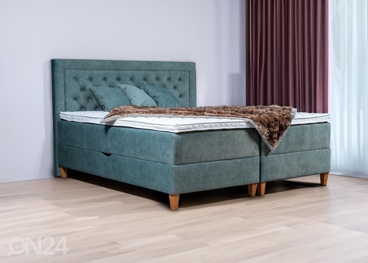 Sime Beds pesukastiga kontinentaalvoodi Marleen 140x210cm suurendatud