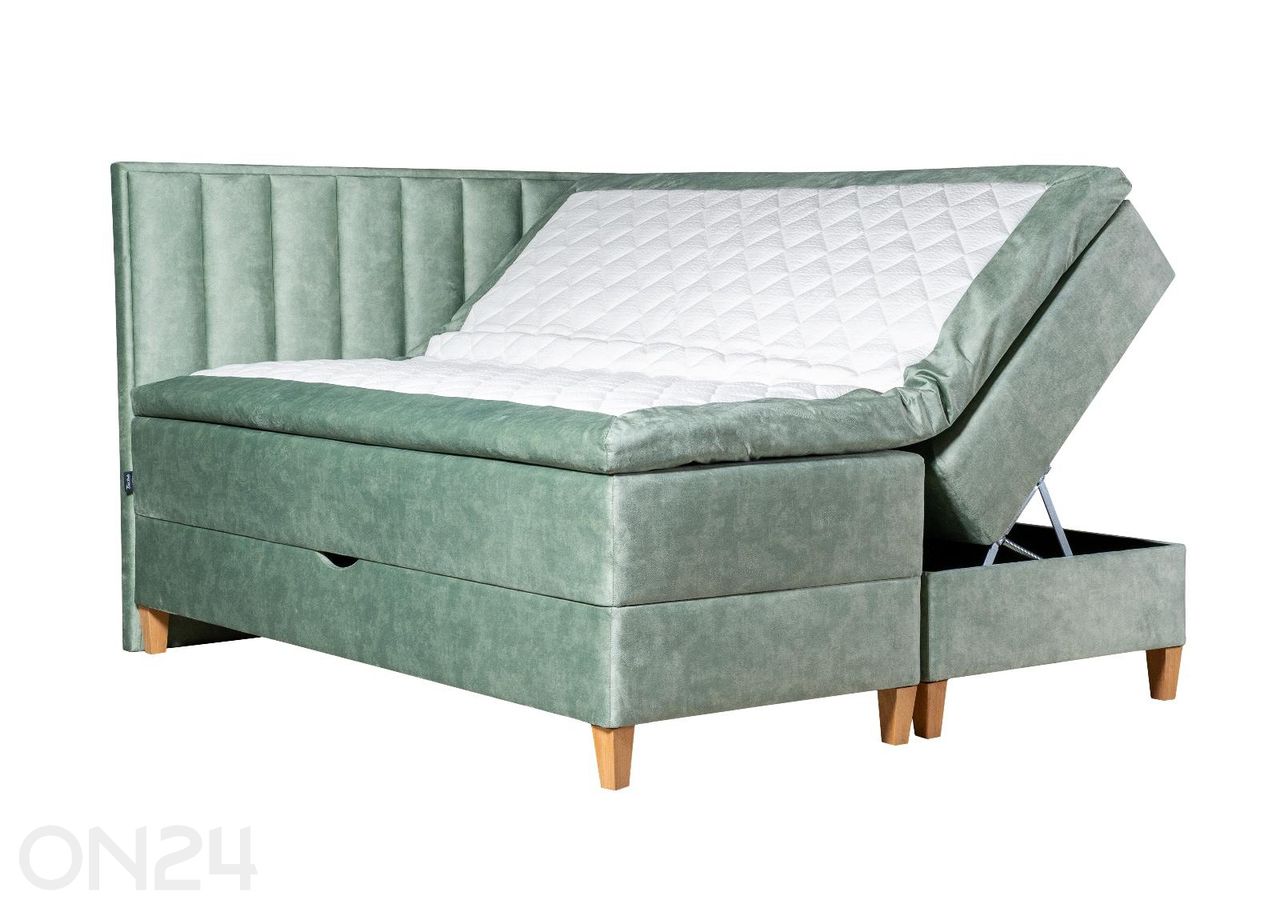Sime Beds pesukastiga kontinentaalvoodi Mileen 140x210 cm suurendatud