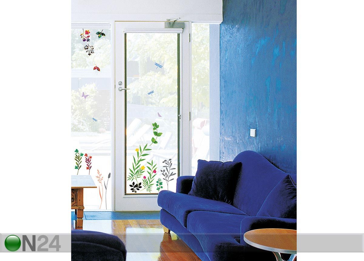 Sisustuskleebis Värvilised kõrred suurendatud