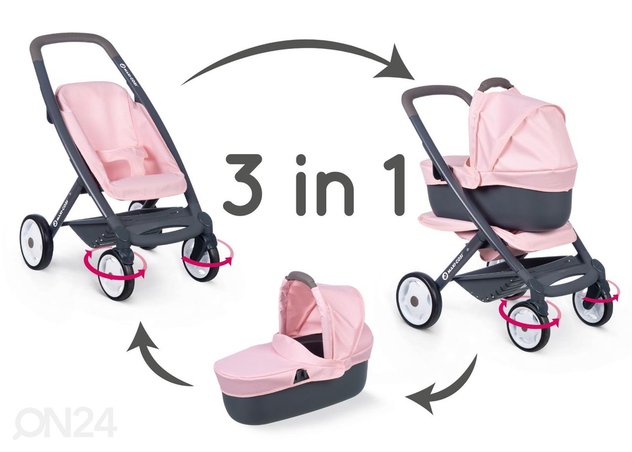 Smoby Maxi-Cosi Combi nukuvankri komplekt suurendatud