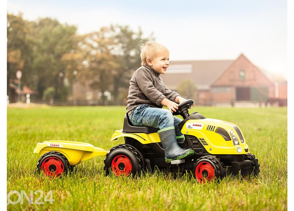 Smoby traktor Claas Farmer XL +käru suurendatud