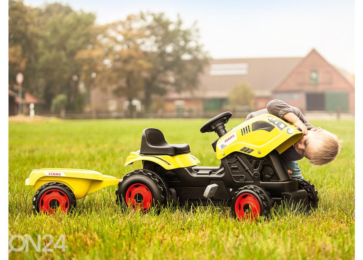 Smoby traktor Claas Farmer XL +käru suurendatud