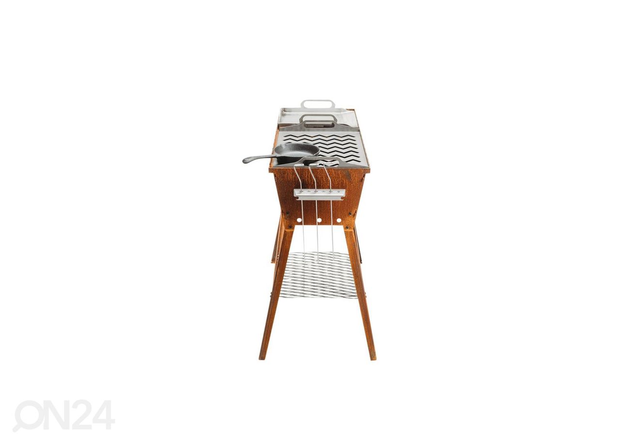 Söegrill Cor-Ten terasest GrillSymbol Naked Chef suurendatud