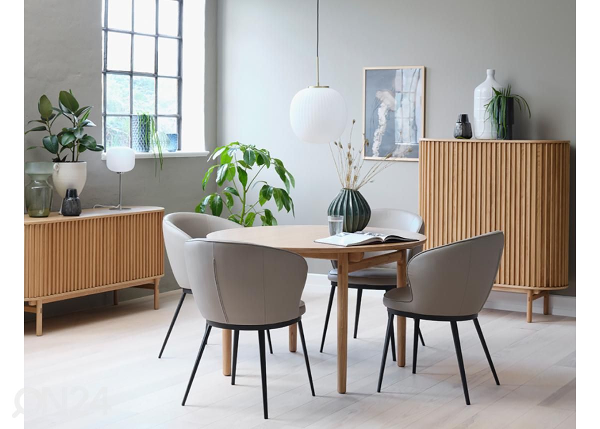 Söögilaud Ø 120 cm (pikendatav) suurendatud