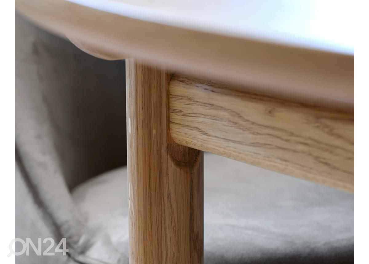 Söögilaud Ø 120 cm (pikendatav) suurendatud