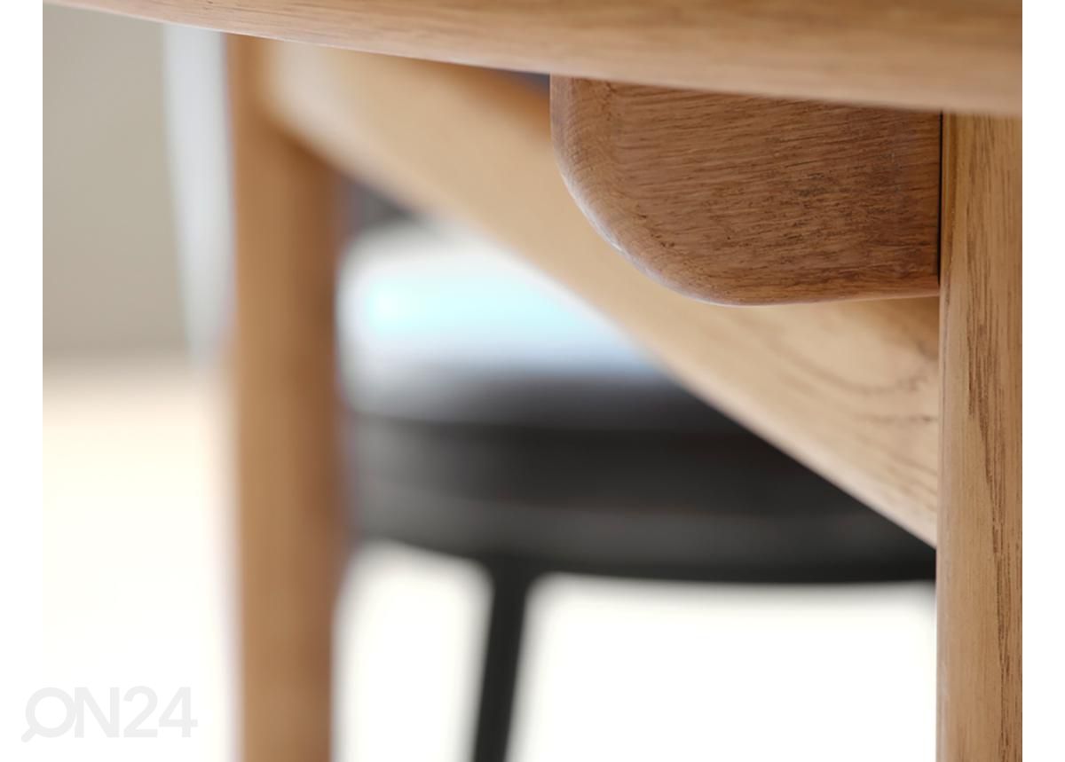 Söögilaud Ø 120 cm (pikendatav) suurendatud