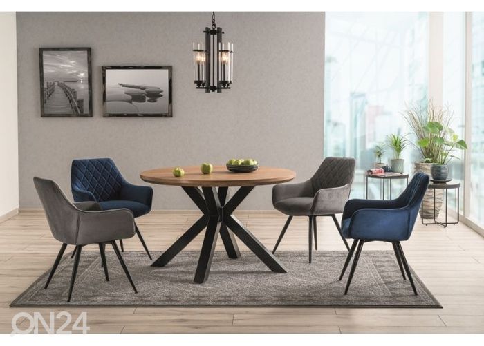 Söögilaud Ø 120 cm suurendatud