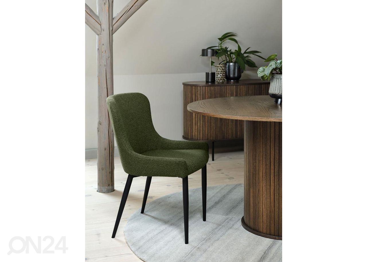 Söögilaud Ø 120 cm suurendatud