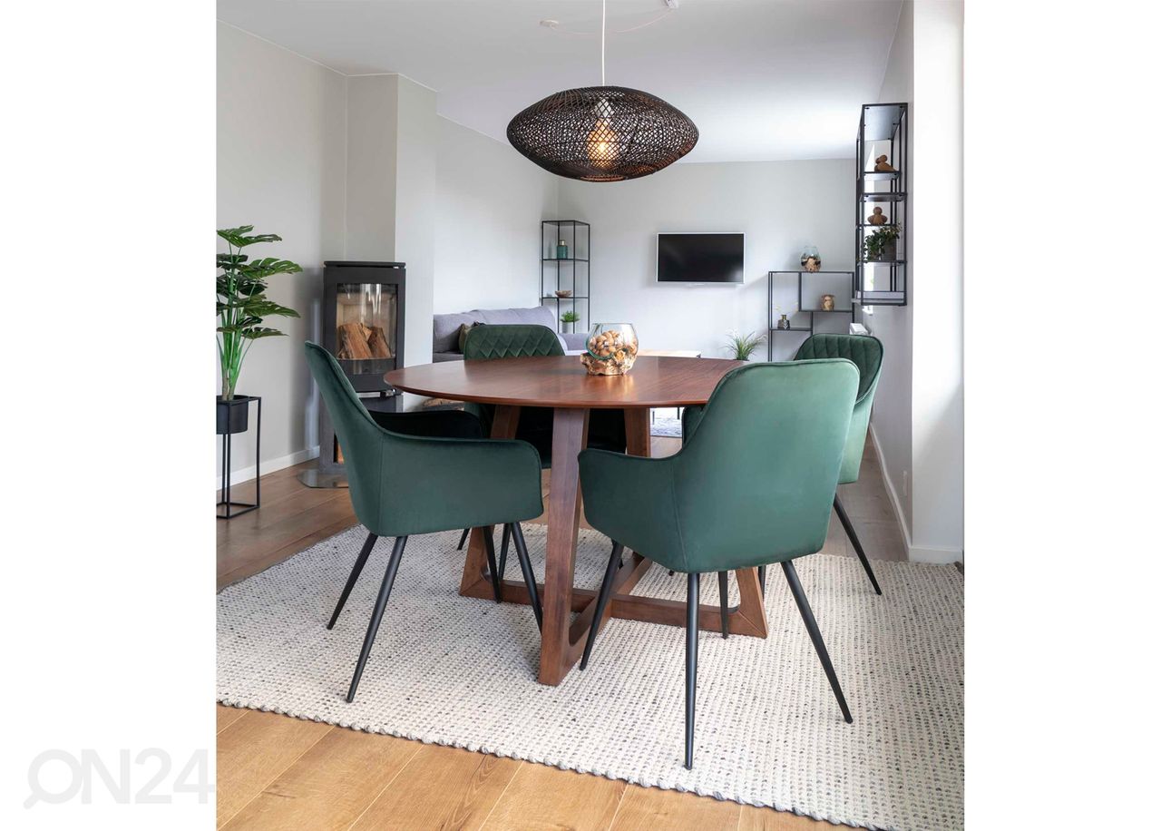 Söögilaud Ø 137 cm suurendatud