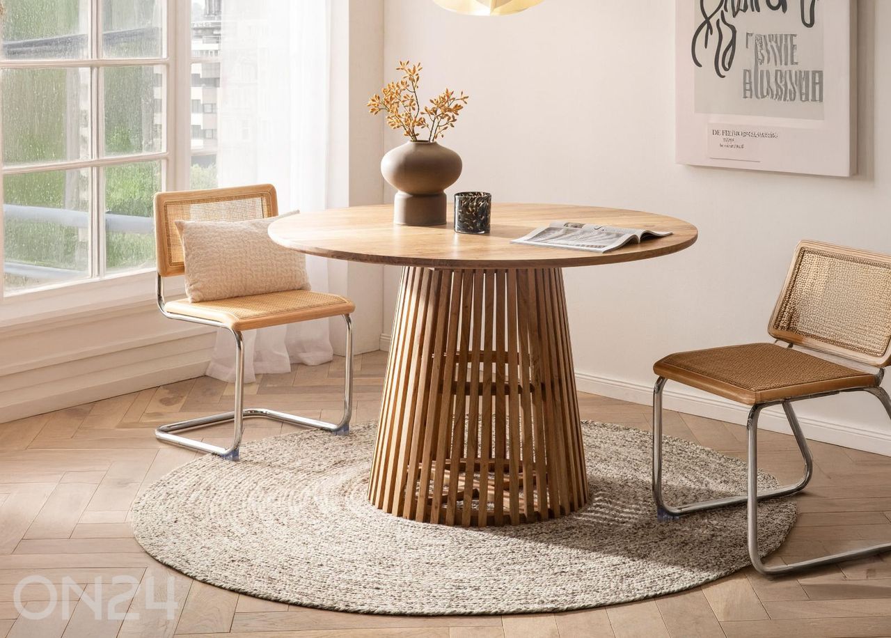 Söögilaud Ø120 cm suurendatud