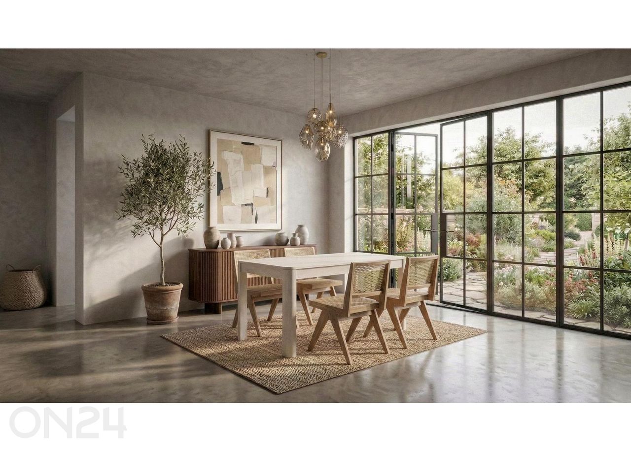 Söögilaud 120 cm, valge suurendatud