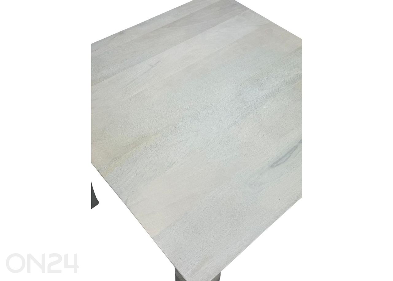 Söögilaud 80x80 cm, valge suurendatud