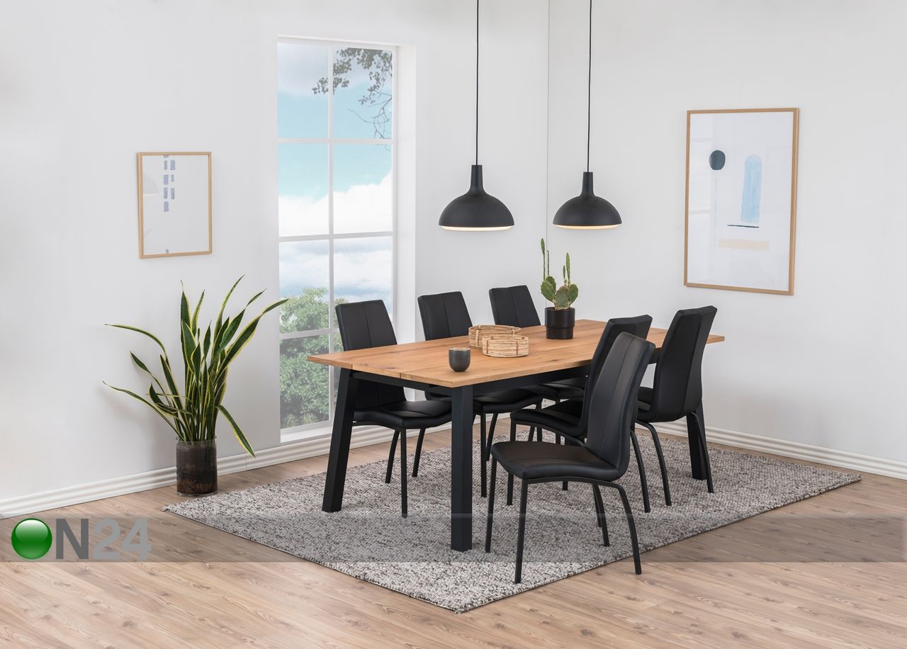 Söögilaud Chara 90x160 cm suurendatud