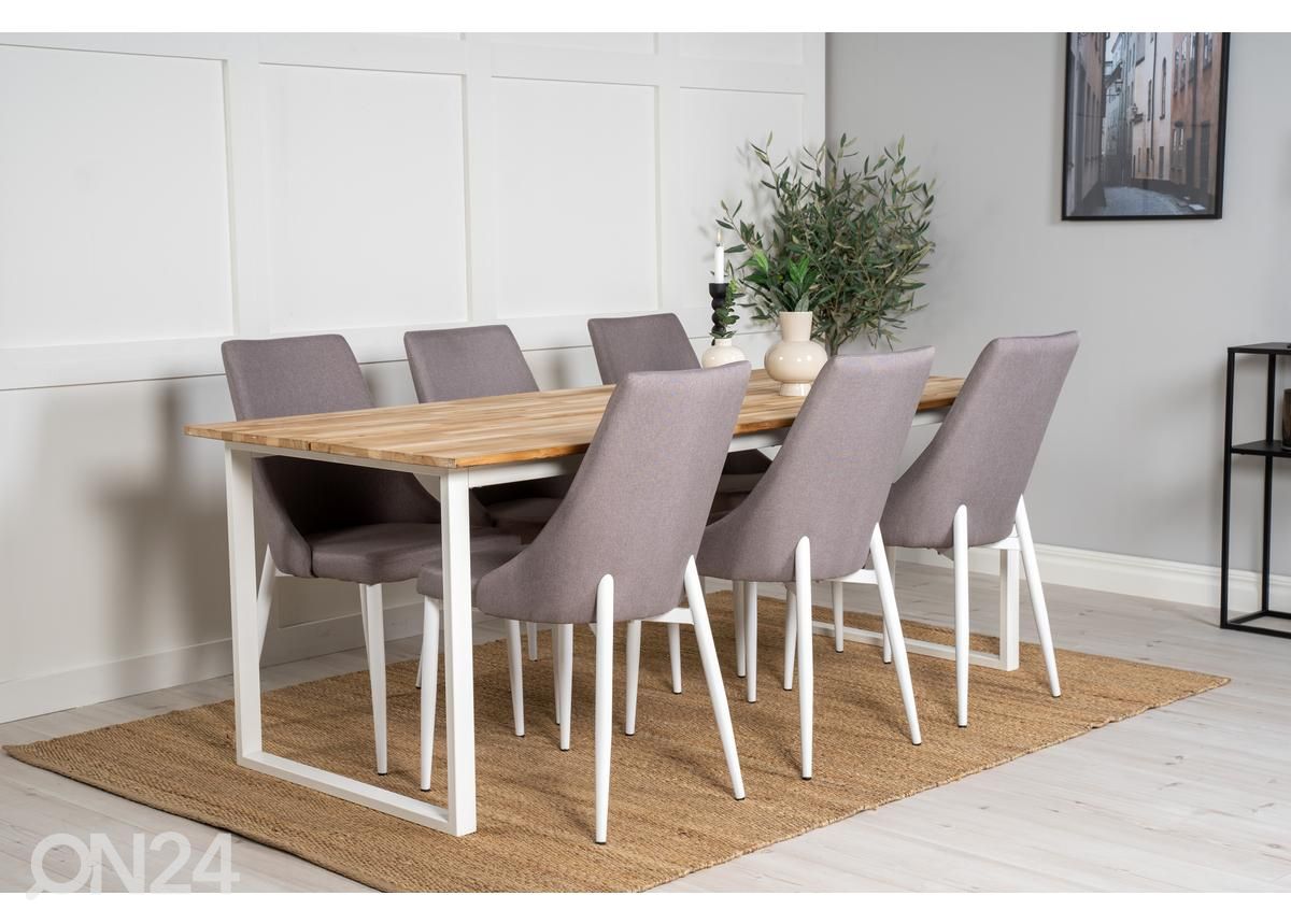 Söögilaud Cirebon 200x90 cm suurendatud