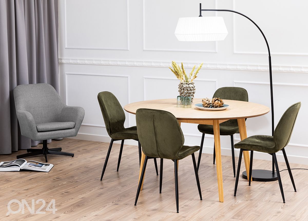 Söögilaud Concord Ø140 cm suurendatud