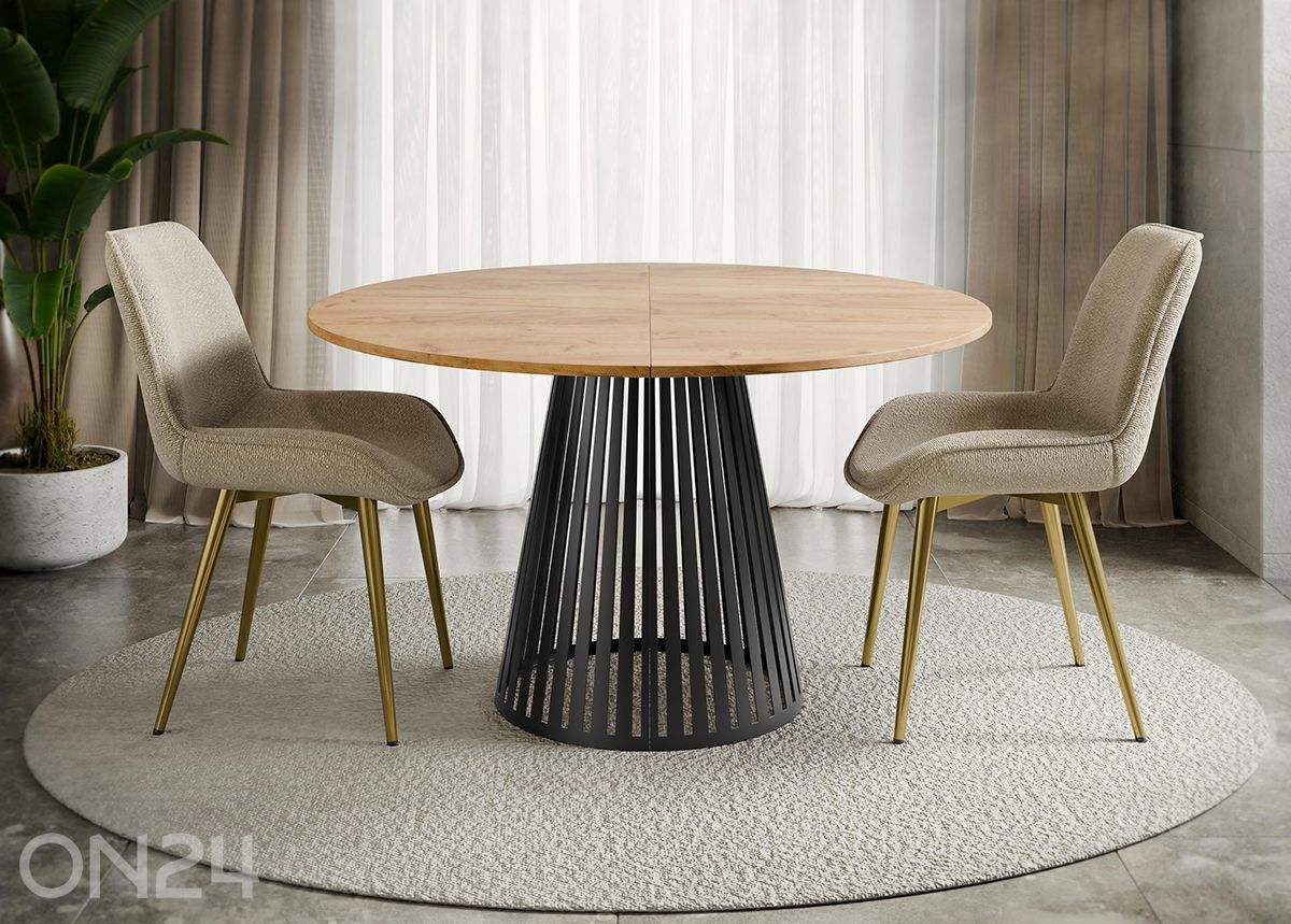 Söögilaud Cone 120x120-196 cm suurendatud