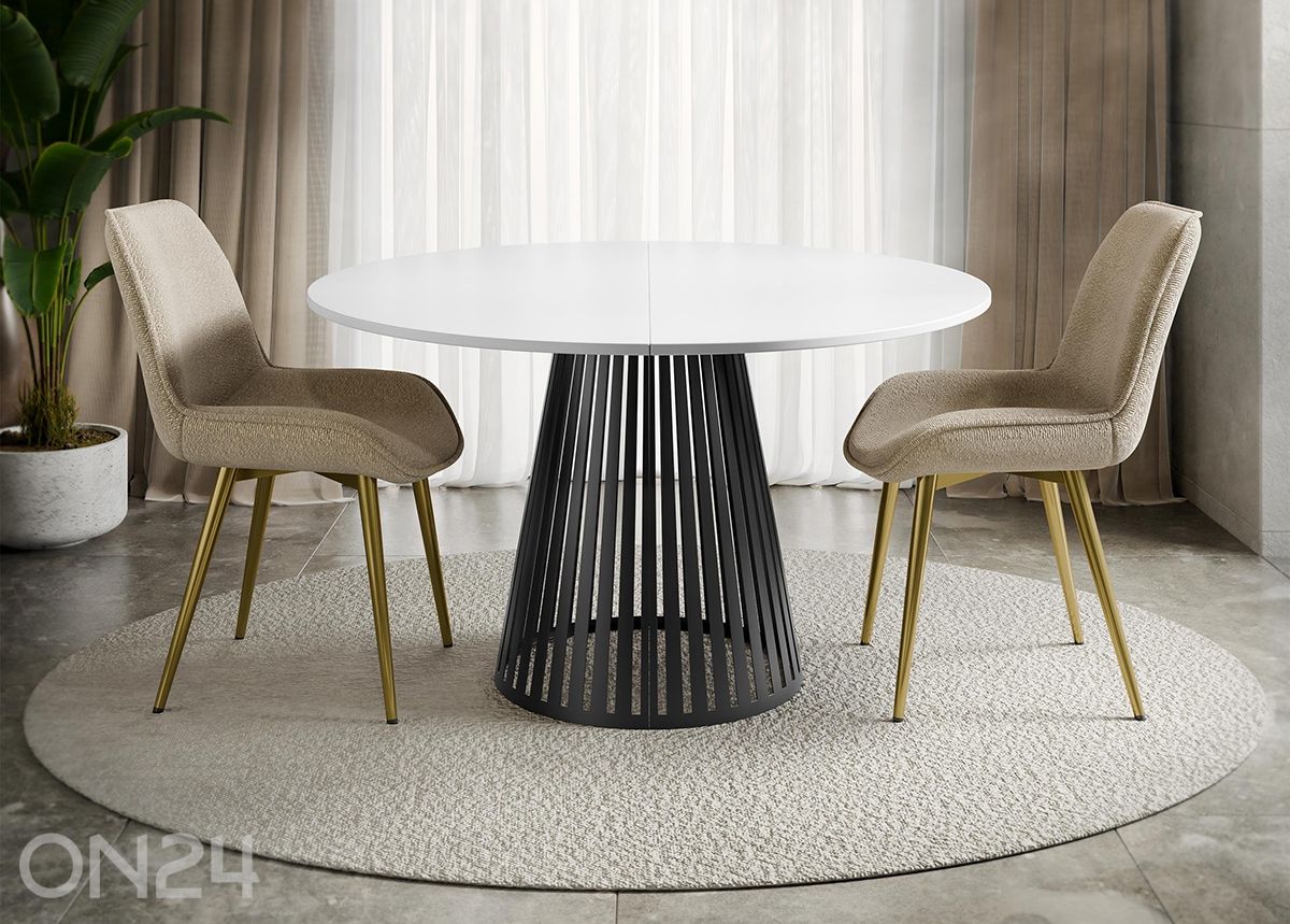 Söögilaud Cone 120x120-196 cm suurendatud