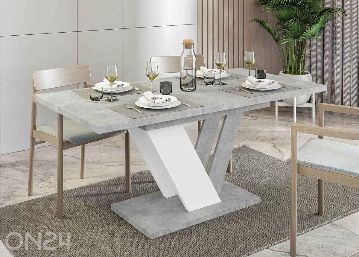 Söögilaud Dubai 80x120-160 cm suurendatud