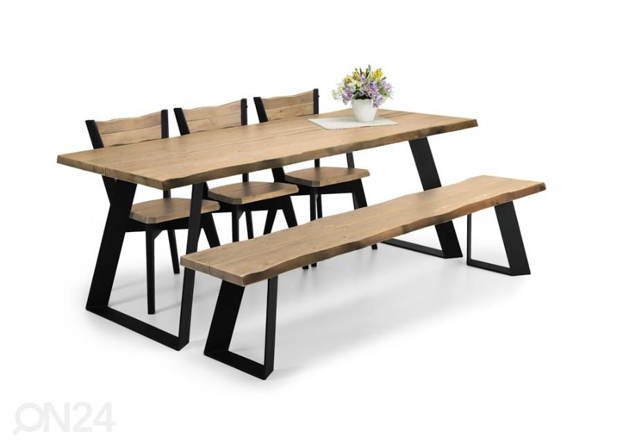 Söögilaud Lana 90x200 cm suurendatud