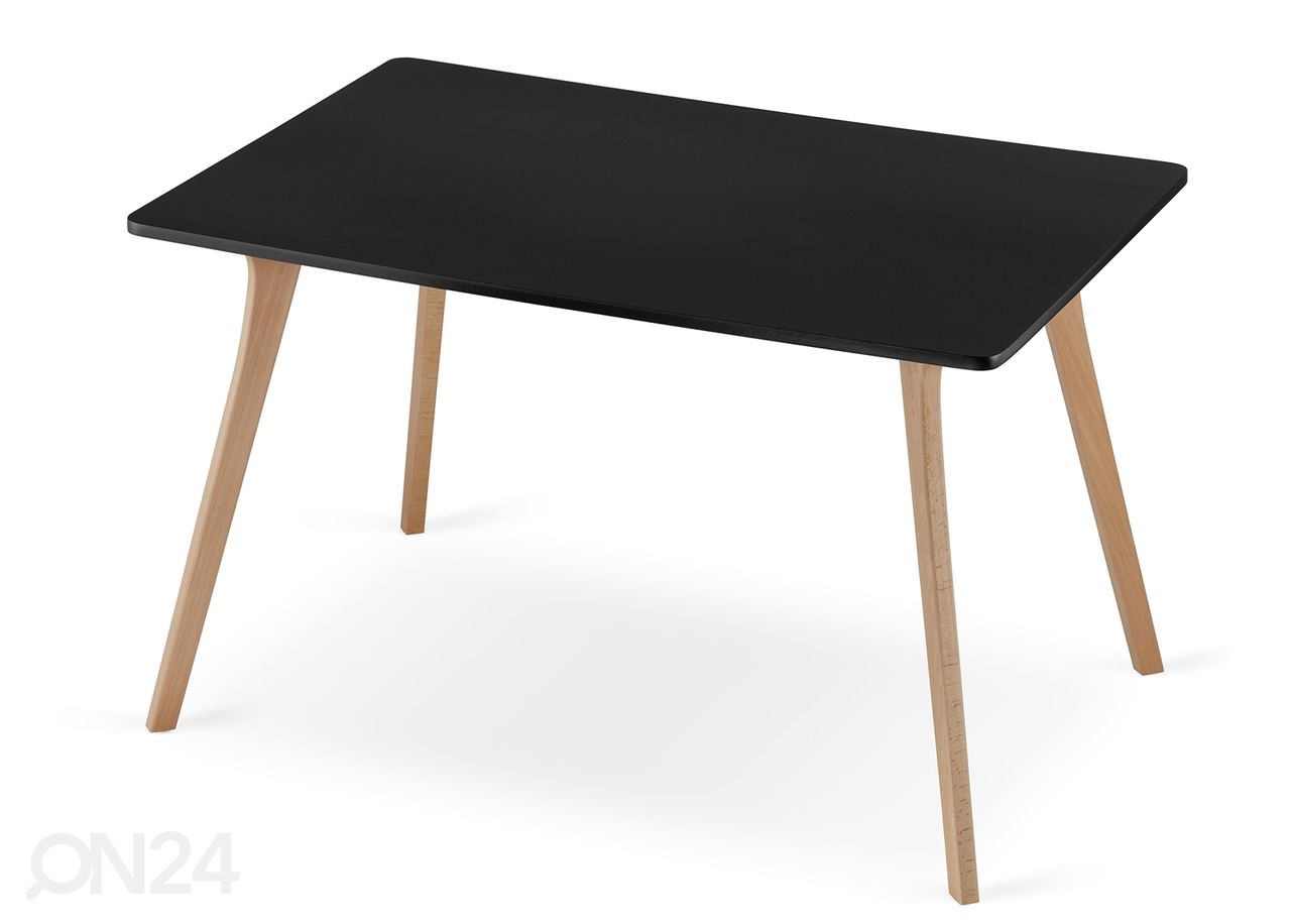 Söögilaud Monti 80x120 cm, must suurendatud