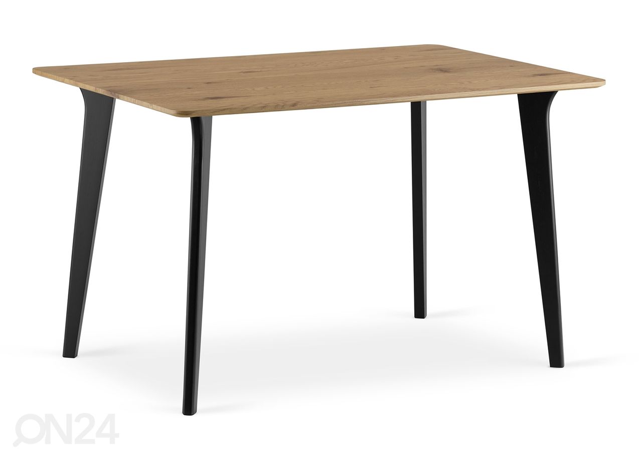 Söögilaud Monti 80x120 cm, tamm/must suurendatud